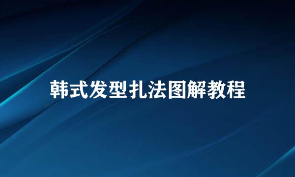 韩式发型扎法图解教程