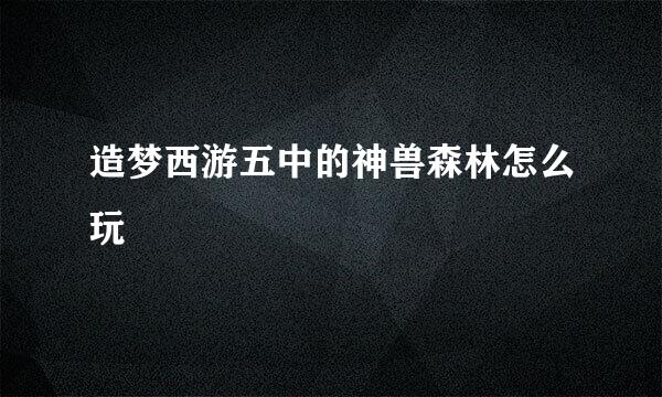 造梦西游五中的神兽森林怎么玩