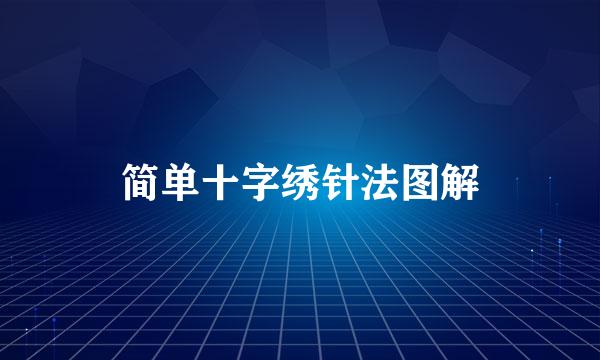 简单十字绣针法图解
