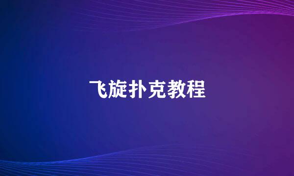 飞旋扑克教程