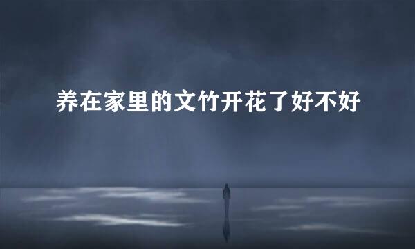 养在家里的文竹开花了好不好
