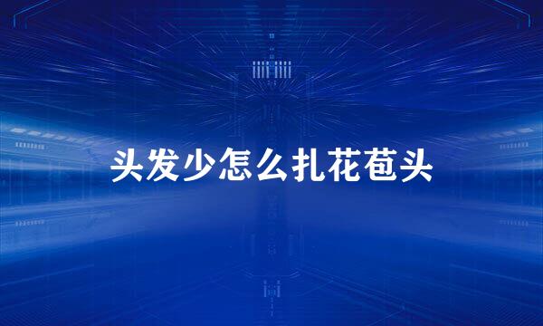 头发少怎么扎花苞头