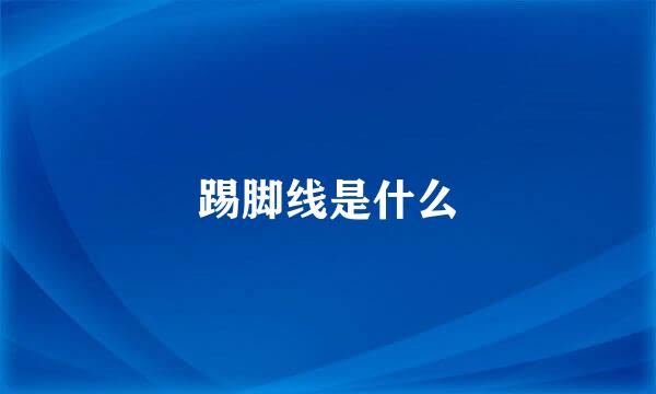 踢脚线是什么