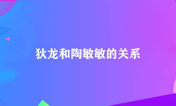 狄龙和陶敏敏的关系