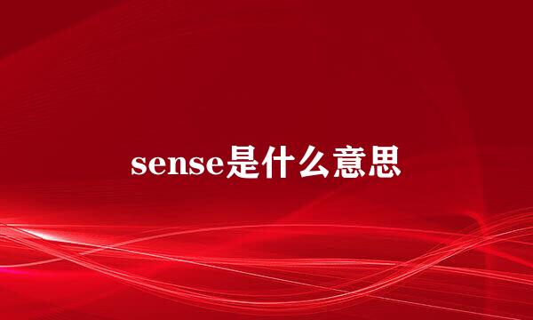 sense是什么意思