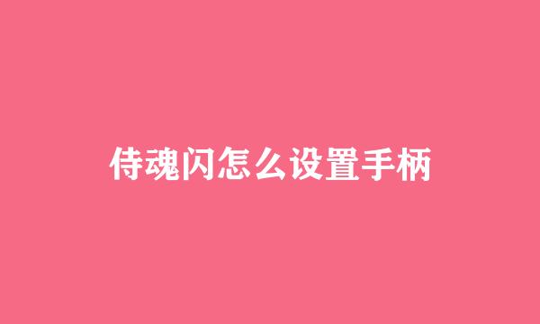 侍魂闪怎么设置手柄