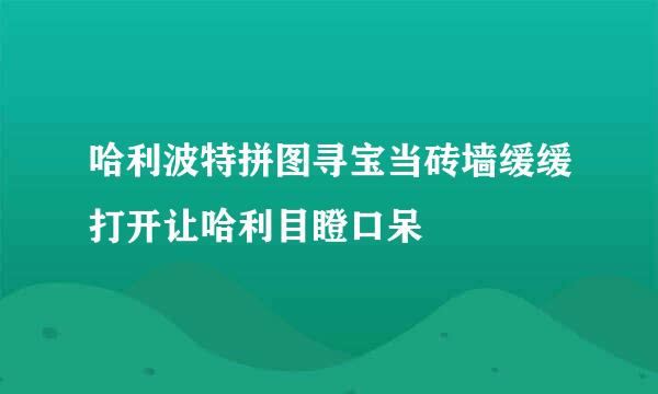 哈利波特拼图寻宝当砖墙缓缓打开让哈利目瞪口呆