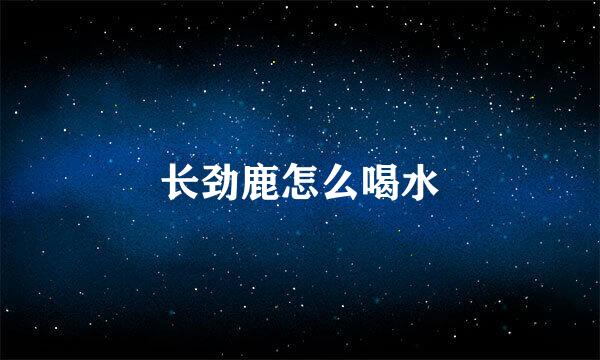 长劲鹿怎么喝水