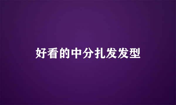好看的中分扎发发型