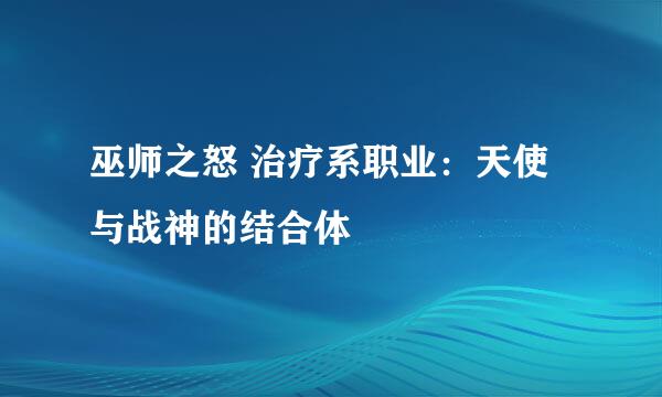 巫师之怒 治疗系职业：天使与战神的结合体