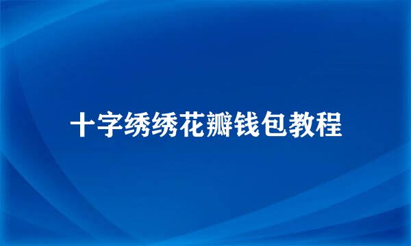 十字绣绣花瓣钱包教程