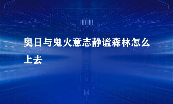 奥日与鬼火意志静谧森林怎么上去