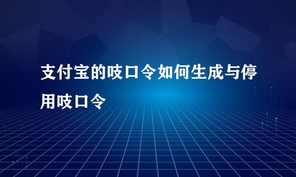 支付宝的吱口令如何生成与停用吱口令