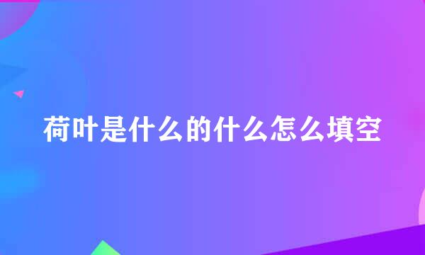 荷叶是什么的什么怎么填空