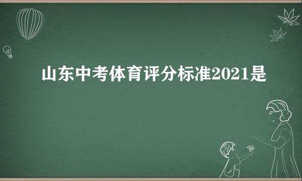 山东中考体育评分标准2021是
