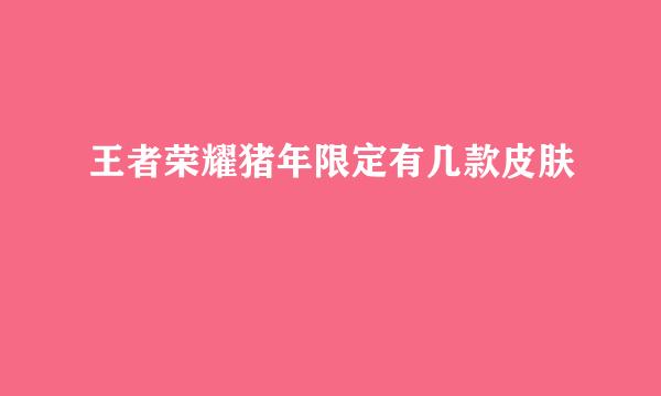 王者荣耀猪年限定有几款皮肤