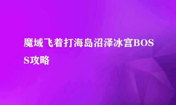 魔域飞着打海岛沼泽冰宫BOSS攻略