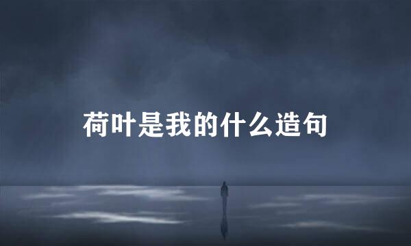 荷叶是我的什么造句