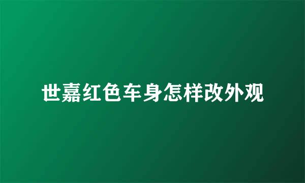 世嘉红色车身怎样改外观