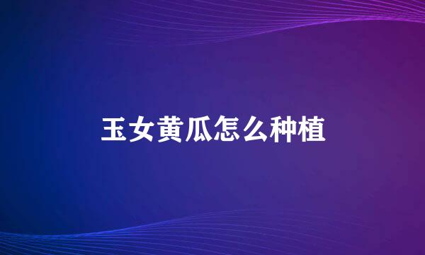 玉女黄瓜怎么种植