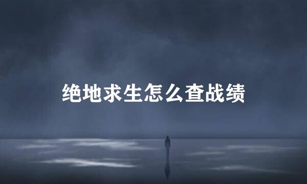 绝地求生怎么查战绩