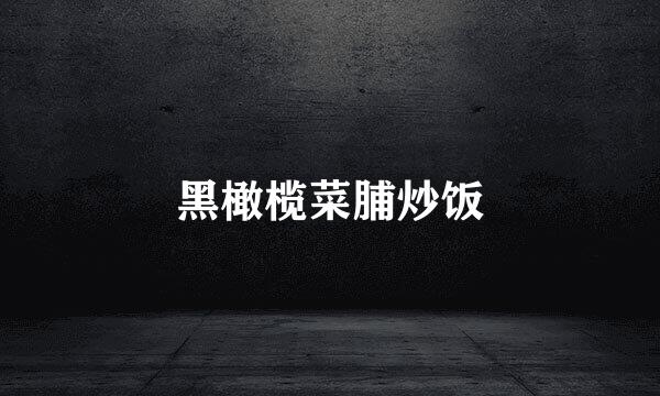 黑橄榄菜脯炒饭