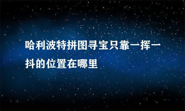哈利波特拼图寻宝只靠一挥一抖的位置在哪里