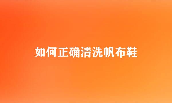 如何正确清洗帆布鞋