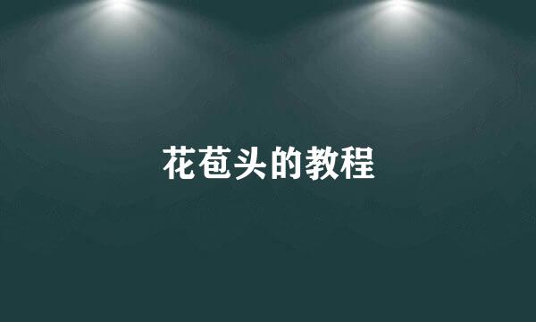 花苞头的教程