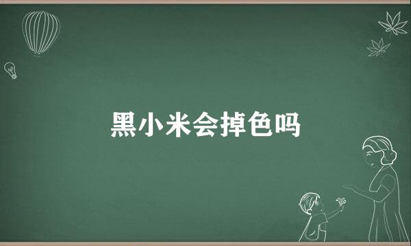 黑小米会掉色吗