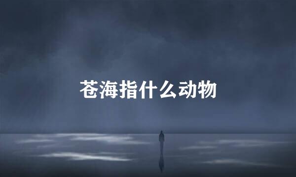 苍海指什么动物