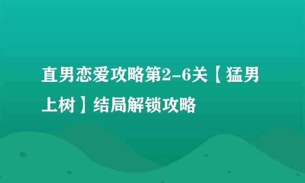 直男恋爱攻略第2-6关【猛男上树】结局解锁攻略