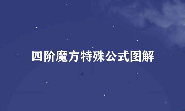 四阶魔方特殊公式图解