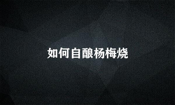 如何自酿杨梅烧
