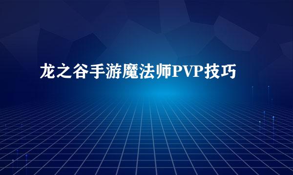 龙之谷手游魔法师PVP技巧