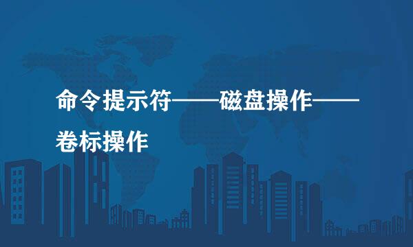 命令提示符——磁盘操作——卷标操作