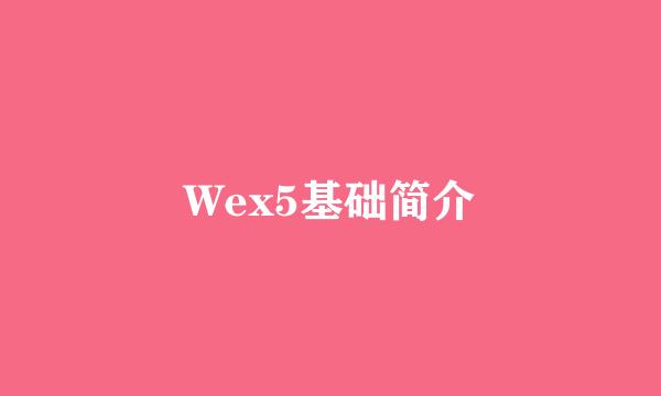 Wex5基础简介