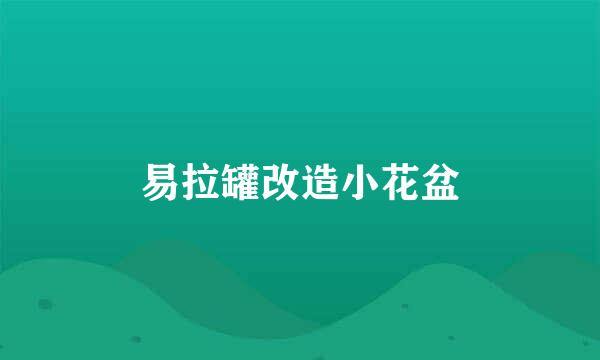 易拉罐改造小花盆