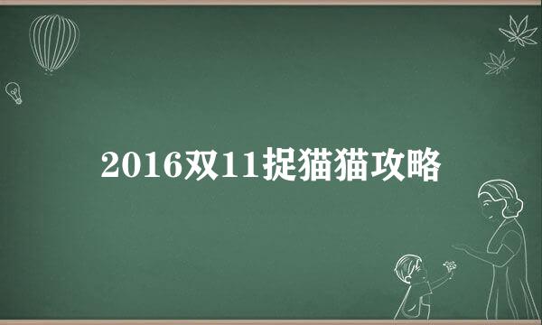 2016双11捉猫猫攻略
