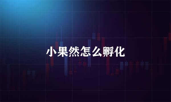 小果然怎么孵化