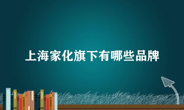 上海家化旗下有哪些品牌