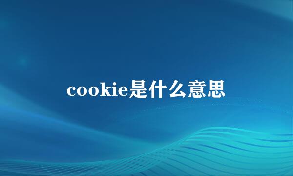 cookie是什么意思