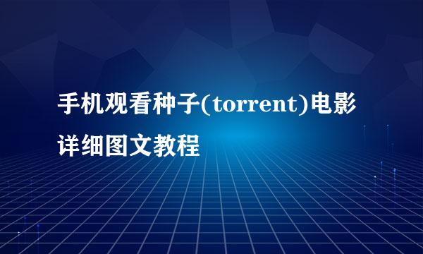 手机观看种子(torrent)电影详细图文教程
