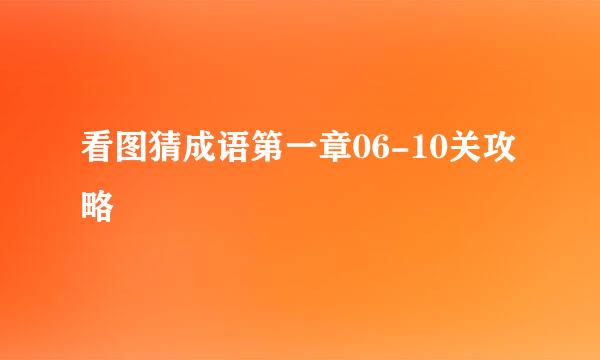 看图猜成语第一章06-10关攻略