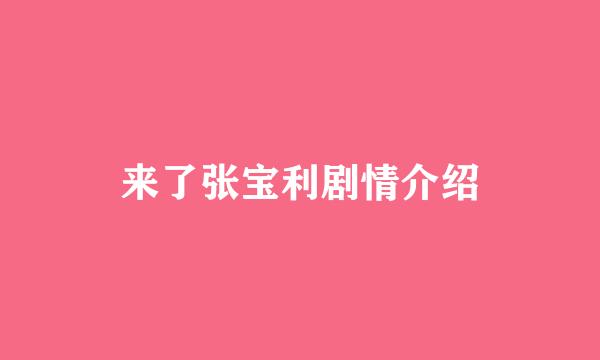 来了张宝利剧情介绍