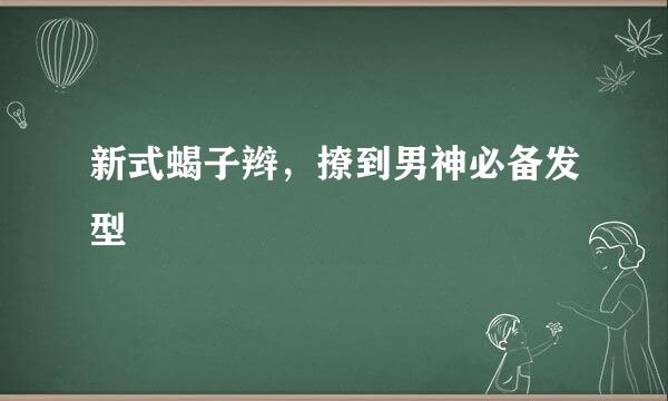 新式蝎子辫，撩到男神必备发型