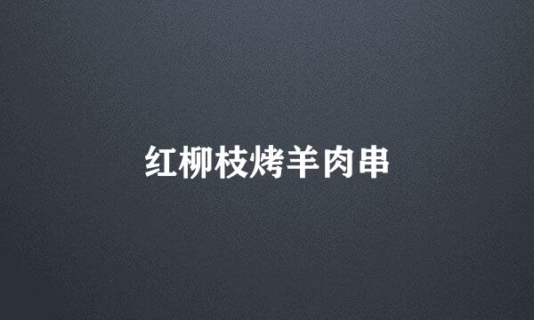 红柳枝烤羊肉串