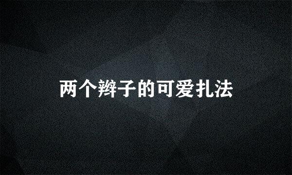 两个辫子的可爱扎法