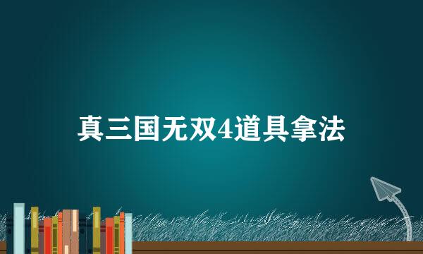 真三国无双4道具拿法
