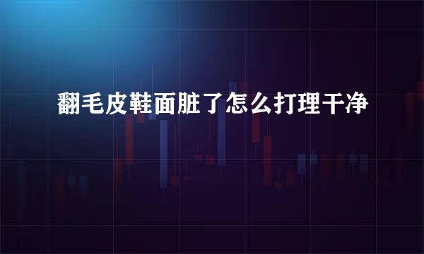 翻毛皮鞋面脏了怎么打理干净
